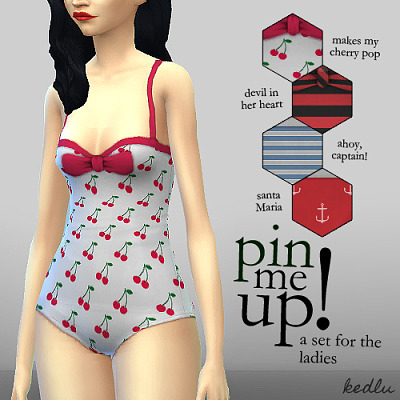 Pin me up! retro tops by KEDLU at Mod The Sims