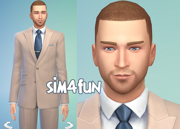 Sims 4 Justin Timberlake by Sim4fun at Sims Fans