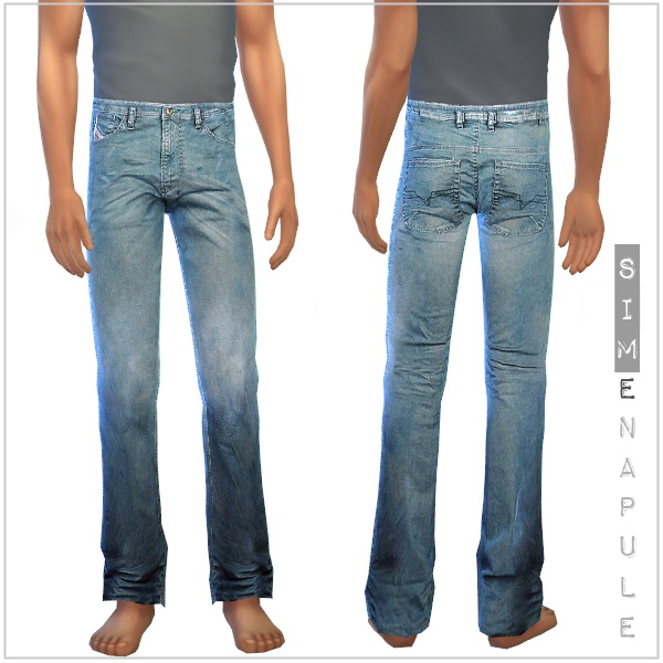 Sims 4 Male Jeans 01 by Ronja at Simenapule