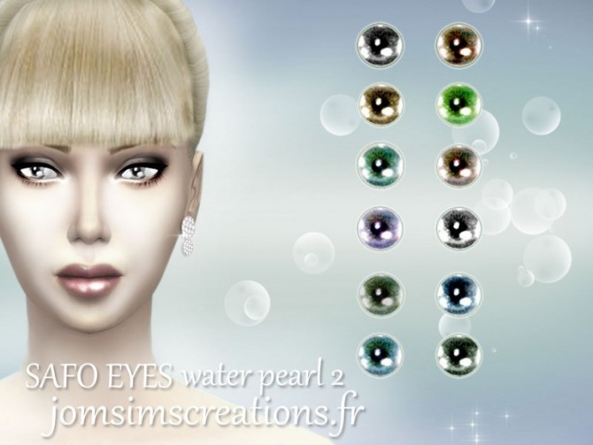 Sims 4 SAFO eyes water pearl 2, eyeshadow and lips at Jomsims Creations