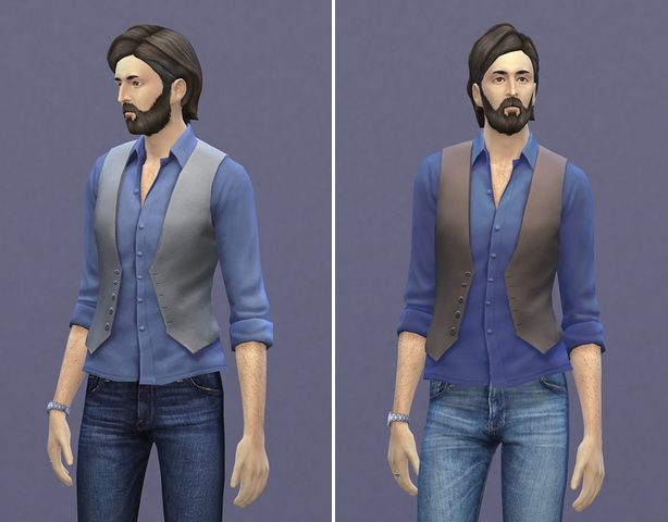 Sims 4 Shirt Rolled Vest Retouch for Sims 4 at Rusty Nail