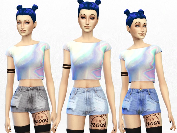 Sims 4 Ripped Shorts by simspunkk at The Sims Resource