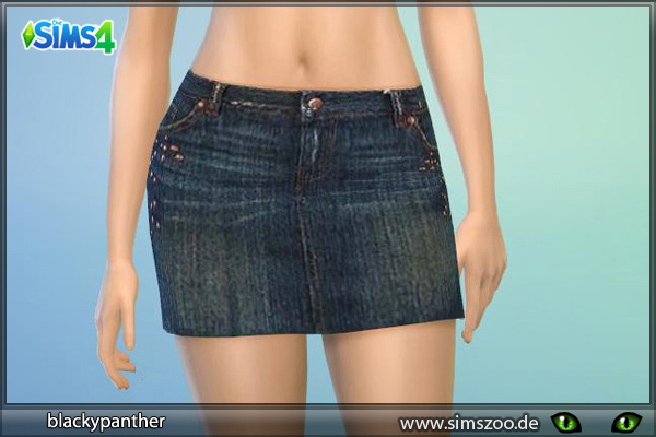 Sims 4 Mini Denim Skirt Rock 1 by blackypanther at Blacky’s Sims Zoo