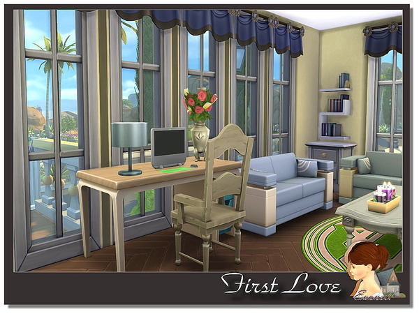 Sims 4 First Love house by Evanell at The Sims Resource