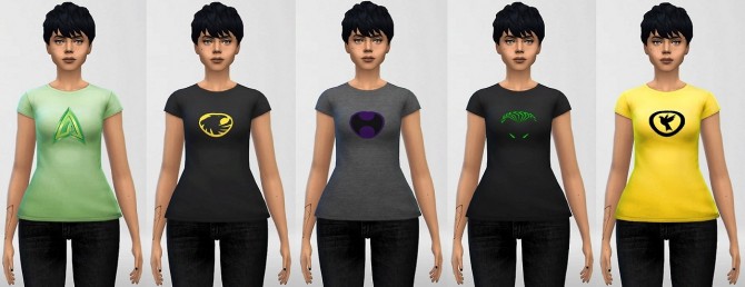 Sims 4 13 More Superhero Logos AF tees at ThatMalorieGirl