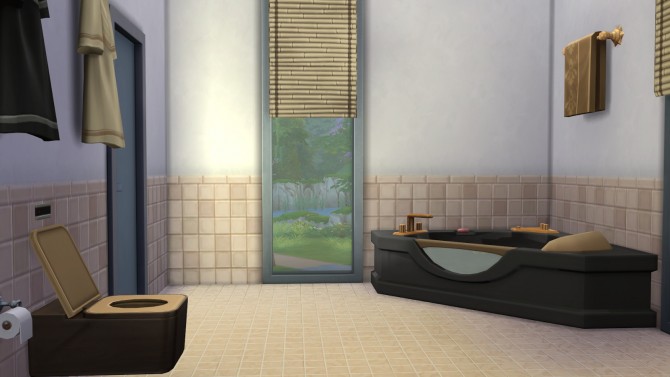 Sims 4 Brown bathroom recolor by Michaela P. at 19 Sims 4 Blog