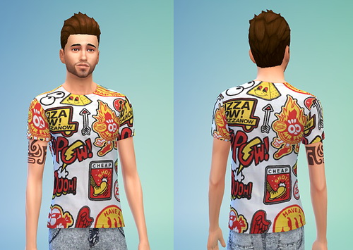 Sims 4 Lazy Oaf T Shirt Set #2 at Sims 4 Sweetshop
