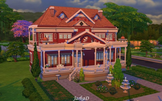 Sims 4 Colonial Romantic House at JarkaD Sims 4 Blog
