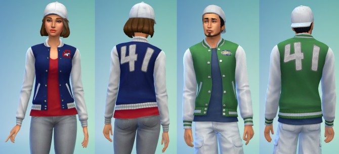 Sims 4 University (match) Letterman Jackets by ERae013 at Adventures in Geekiness