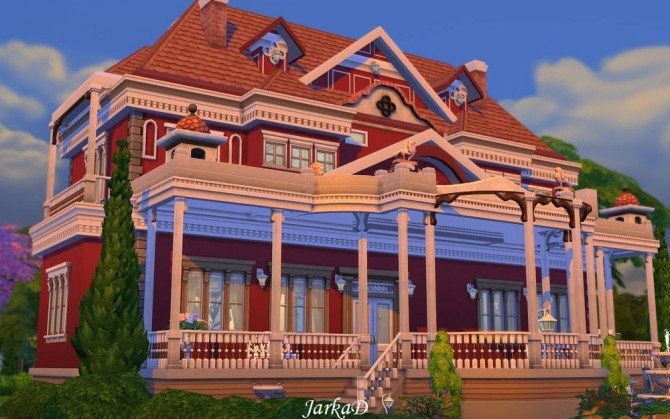 Sims 4 Colonial Romantic House at JarkaD Sims 4 Blog