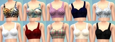 10 Bustier Crop Top Recolors at The Simsperience