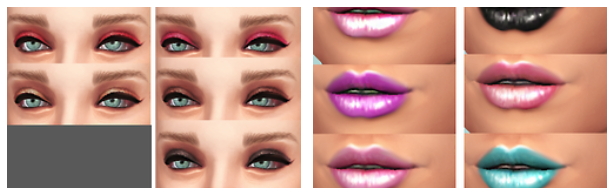 Sims 4 Lips and contacts at Simaniacos