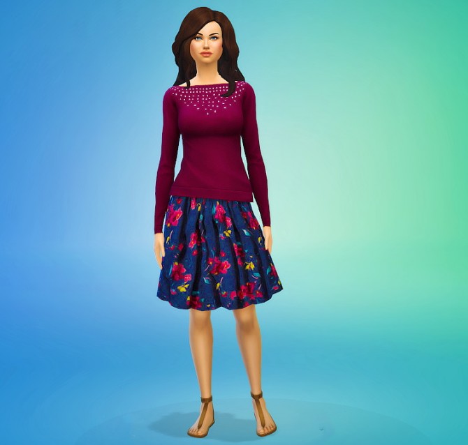 Sims 4 4 Circle Skirt Recolors at Seventhecho