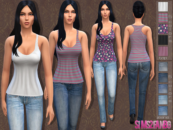 Sims 4 Female casual set 05 by sims2fanbg at TSR