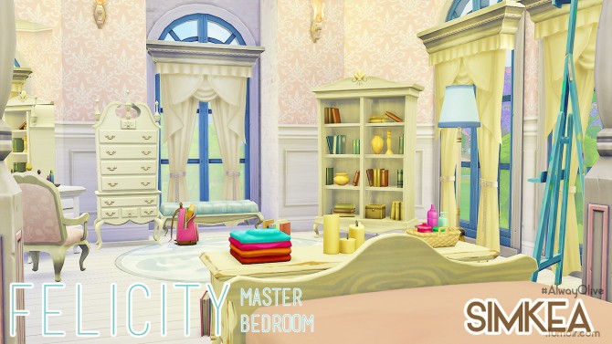 Sims 4 Felicity Master Bedroom at Simkea