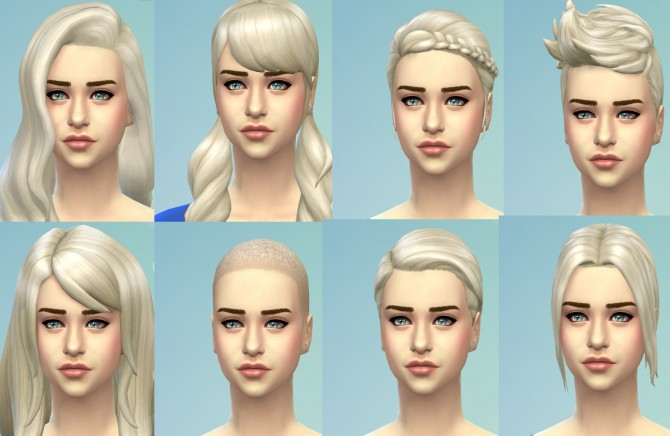 Sims 4 Targaryen Blonde hairs by kellyhb5 at Mod The Sims