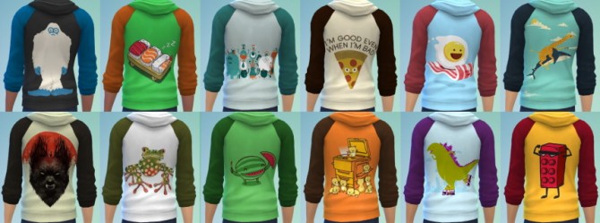 Sims 4 12 Hoodie Recolors for males at The Simsperience