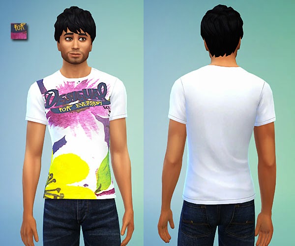 Sims 4 2 t shirts for males by Pilar at SimControl