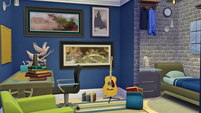 Sims 4 Aspen Teenage Bedroom V.2 at Simkea