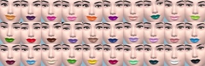 30 Lipstick Overlays that work with 95 Skin Colors! at The Simsperience