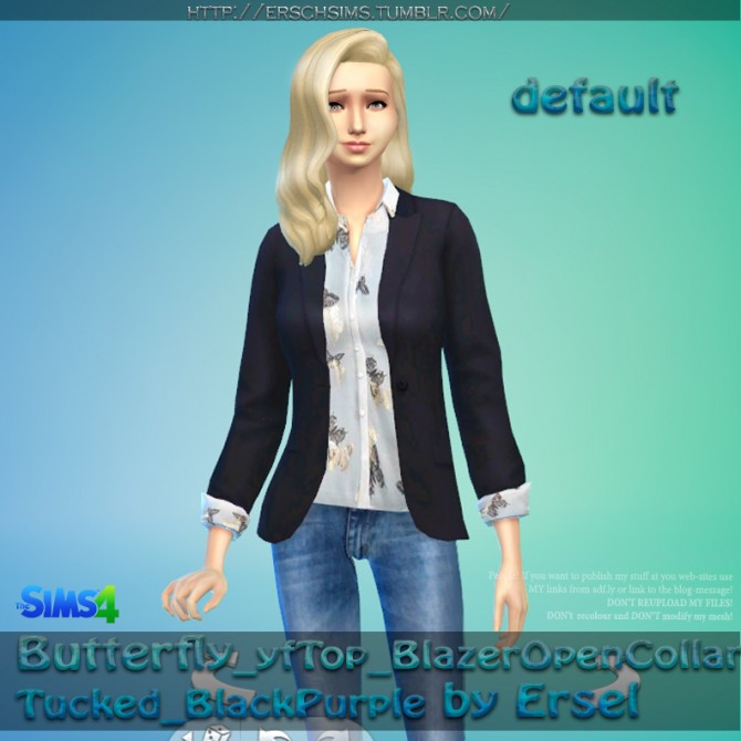 Sims 4 Butterfly Blazer by Ersel at ErSch Sims