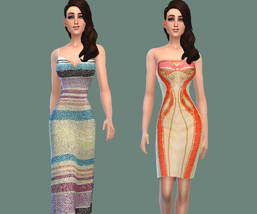 Sims 4 Some dressses inspired by FW SS 2015 at Ecoast