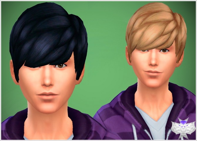 Sims 4 Short hair with bangs at David Sims