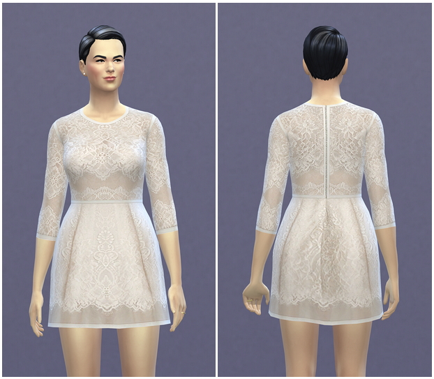 Sims 4 Designer lace dress at Rusty Nail