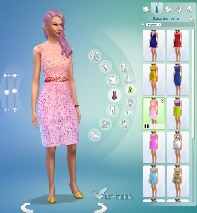 Sims 4 Rhapsody dress recolor by VitaV at VP sims