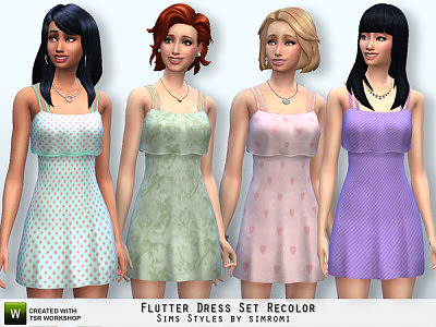Flutter Dress Set Recolor by simromi at The Sims Resource