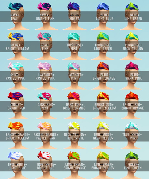 Sims 4 Multicoloured set 120 recolors at SqquareSims