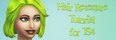 Retexturing hair for TS4 tutorial at B-eatris