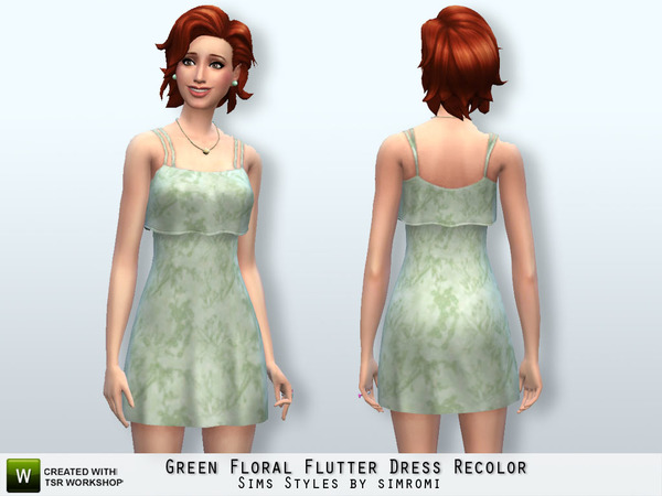 Sims 4 Flutter Dress Set Recolor by simromi at The Sims Resource