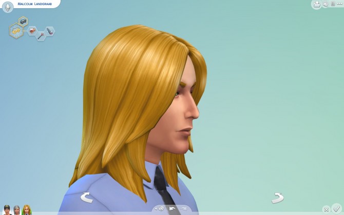 Sims 4 Long Rocker Hair for males by Sydria at Mod The Sims