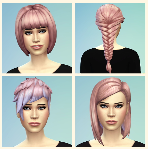 Sims 4 41 Lavender Blonde YA Hair Recolors at Simpothecary