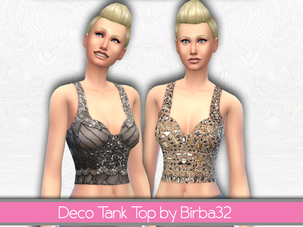 Sims 4 Embellished top by Birba32 at TSR