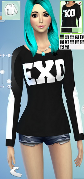 Sims 4 EXO Female sweater at Darkiie Sims4