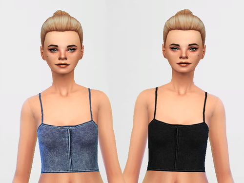 Sims 4 Two Denim Bralets at Puresims