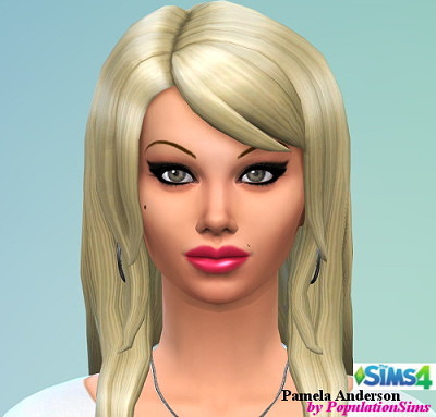 Celebrity Sim Pamela Anderson by PopulationSims at Sims 4 Caliente