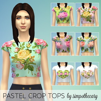 Pastel crop tops at Simpothecary