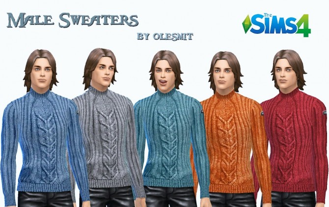Sims 4 Sweater for males by Olesmit at OleSims