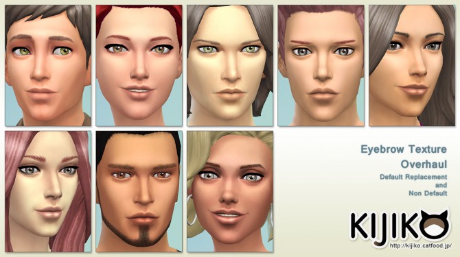 Sims 4 Eyebrow Texture Overhaul at Kijiko