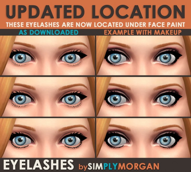Sims 4 Eyelashes UPDATE at Simply Morgan