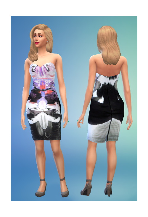 Sims 4 Fitted dress v.2 at In a bad Romance