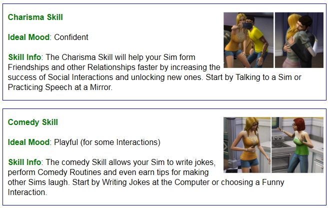 Sims 4 TS4 Skills at Carl’s Sims 4 Guide