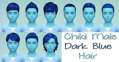 Dark blue hair and brows for kids at Star’s Sugary Pixels