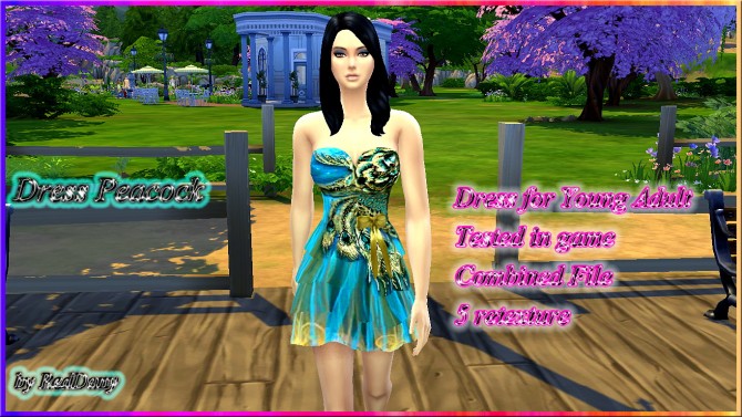 Sims 4 Dress Peacock at Dany’s Blog