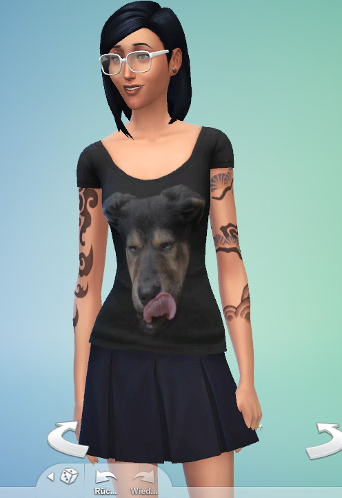 Sims 4 Top with dog face by Schnuffi1982 at Sims Marktplatz
