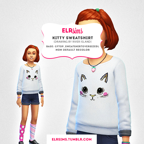 Sims 4 KITTY SWEATSHIRT at ELRsims