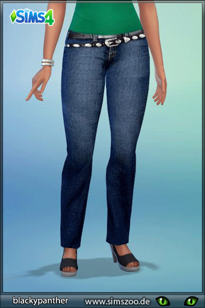Sims 4 Jeans Blue Hip by blackypanther at Blacky’s Sims Zoo